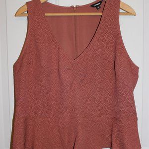 LAST CHANCE! Express Orange-Rust Peplum Top
